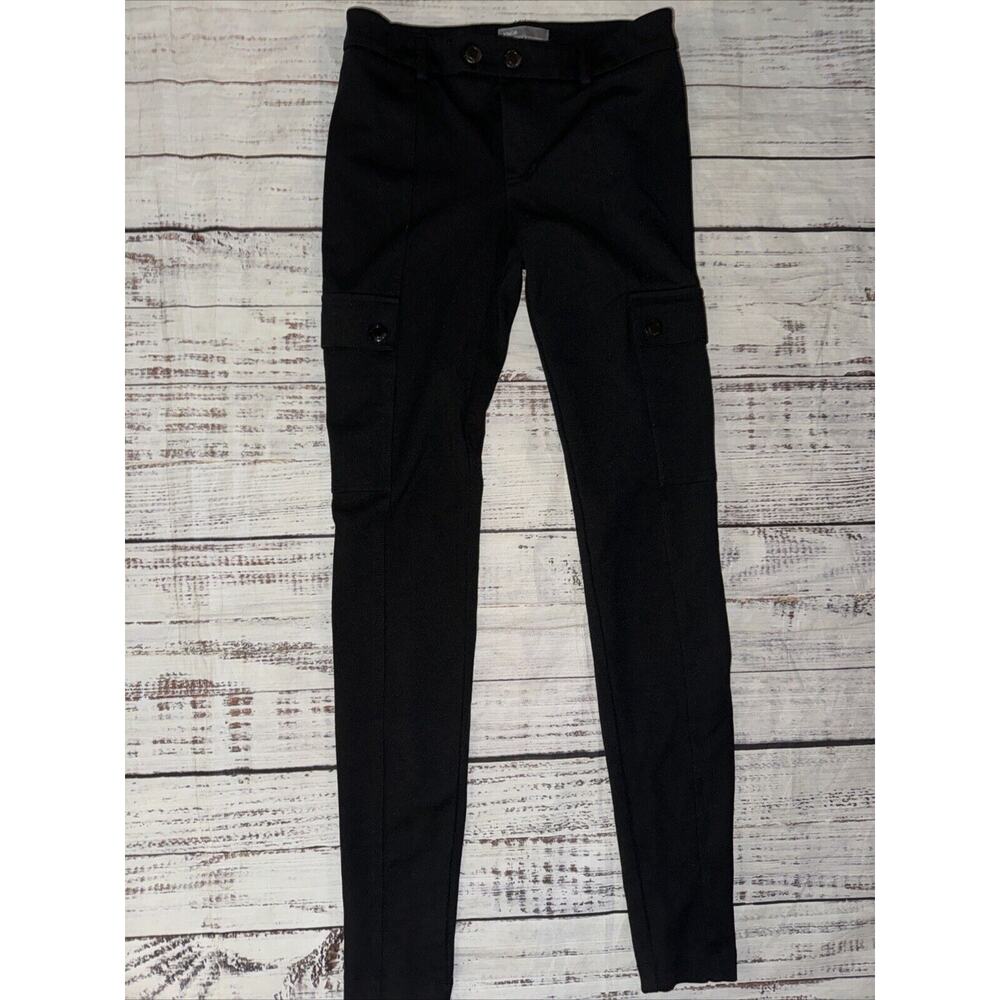 Vince. Women’s Black Front Seam Ponte Tapered Leg Pant Size 0‎